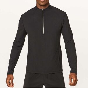 Lululemon Surge Warm 1/2 Zip Black size Large running jogging casual long sleeve